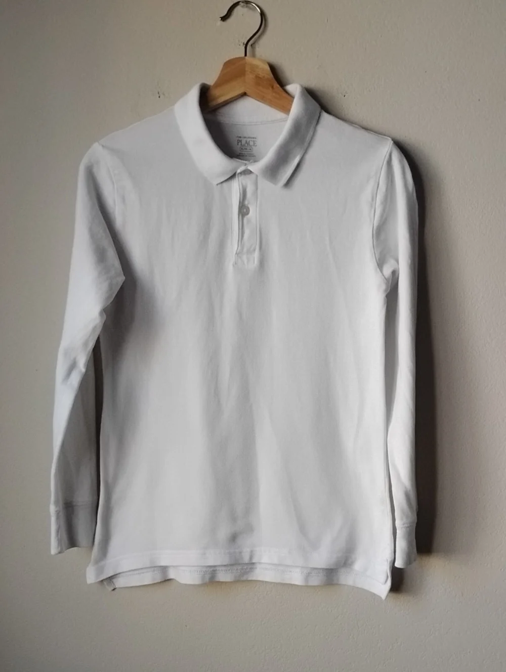 🌺💙 The Children's Place Size XL Long Sleeve Pique Polo White
